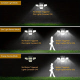 NNETM 1pc Solar Garden Light Outdoor - 270 LEDs Solar Wall Light with Motion Sensor