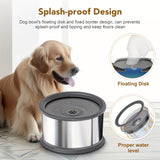 NNETM Extra Large Spill-Proof Dog Water Bowl