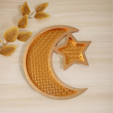 NNETM Gold Eid Mubarak Wooden Dessert Tray