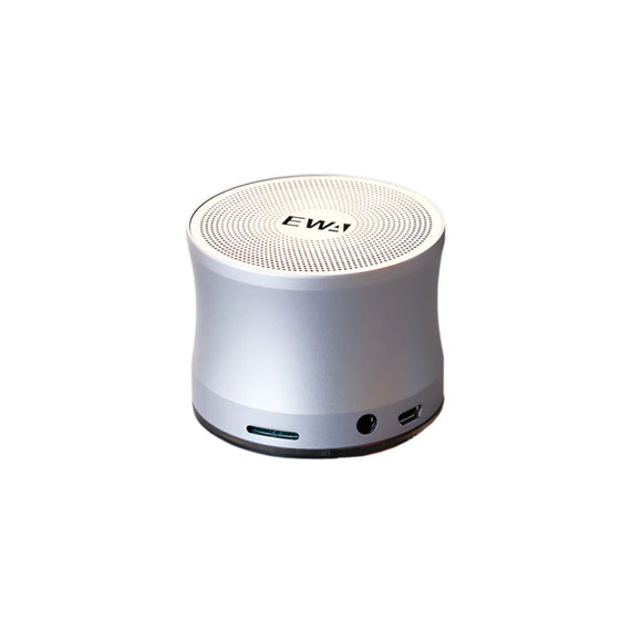 NNEOBA Portable Bluetooth Speaker Dual Bass Stereo Waterproof (Silver)