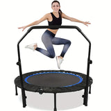 NNETM 1pc 121.92cm Mini Fitness Trampoline with Adjustable Handle - Blue