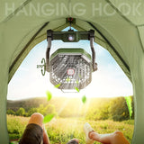 NNETM Rechargeable Camping Fan with LED & Hook