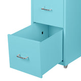 Levede 4 Drawer Office Drawers Cabinet Blue-1922897593080352771