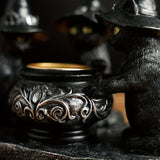 NNETM Halloween Witch Cat Sculpture Figurine