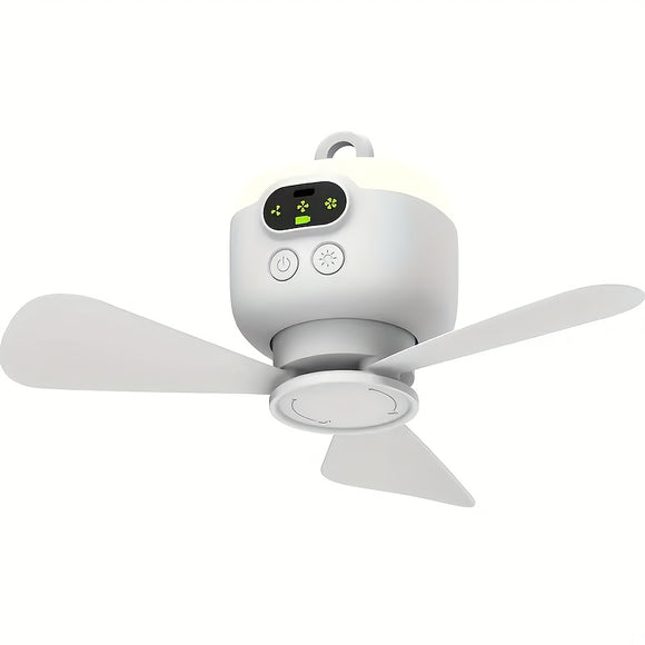 NNETM Ceiling Fan USB Rechargeable with LED Light