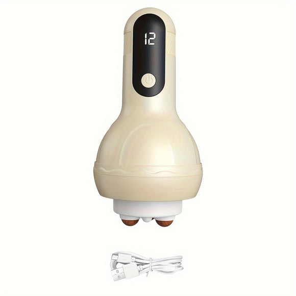 NNETM LCD Display Electric Full Body Massager - 12 Gears Adjustment(Cream)