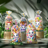 NNETM 50pcs Easter Rabbit Gift Packaging Bags