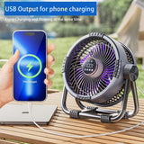 NNETM Outdoor Camping Fan USB Rechargeable