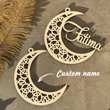 NNETM Wooden Crescent Moon Ramadan Decoration