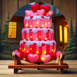 NNETM Giant Inflatable Cake with Heart Balloons