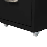 Levede 3 Drawer Office Drawers Cabinet Black-1910113086099034116