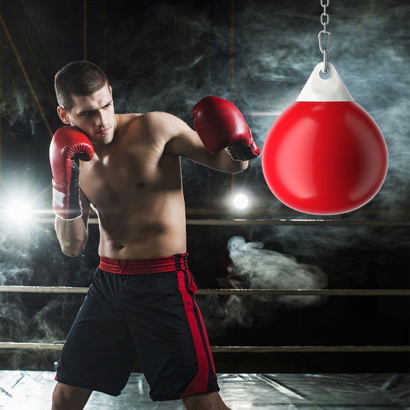 NNECW 45cm 50kg Water Punching Bag with Adjustable Metal Chain-Red