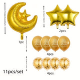 NNETM 11pcs Eid Mubarak Ramadan Kareem Balloon Decoration Set