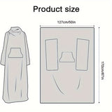 NNETM Cozy Flannel Sleeve Blanket for Indoor & Outdoor