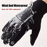 NNETM Premium Winter Windproof Waterproof Touch Screen Gloves - Medium, Black