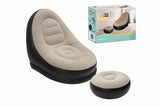 NNETM Portable Inflatable Sofa Bed with Footrest Waterproof Outdoor
