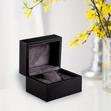 Wooden Single Watch Storage Box – Flip-Top Display Case with Soft Fabric Interior