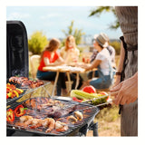 NNETM Cast Iron Charcoal Grill for Outdoor BBQ