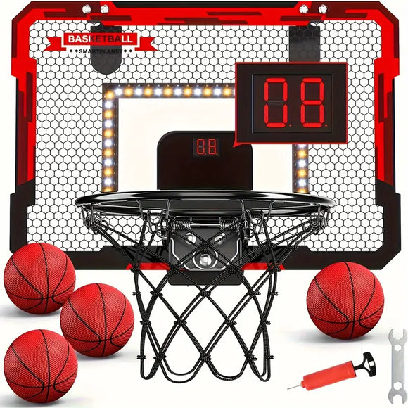 NNETM Glow Hoops: Interactive LED Basketball Hoop Set for Kids