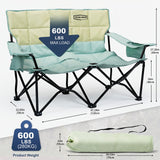 NNETM Double Camping Chair 2 Person Outdoor Folding Seat