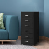 Levede 6 Drawer Office Cabinet Drawers Black-1922897593382342664