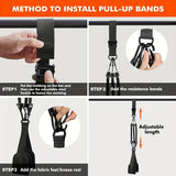 NNETM 5-Pack Adjustable Pull-Up Resistance Bands Set