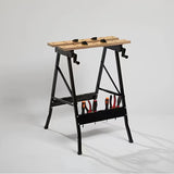 NNETM Folding Woodworking Workbench Tool Table with Storage
