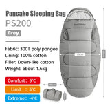 NNETM Thicken Warm Lightweight Sleeping Bag With Storage Bag - Cloudy Grey