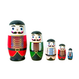 Wooden Russian Nesting Dolls Set Stackable Figurine Decor