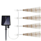 NNETM Glistening Christmas: 4-Pack Hanging Solar Firework Lights