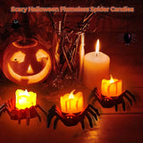 NNETM Arachnid Glow: 12Pack Halloween Spider Flameless Candlelight