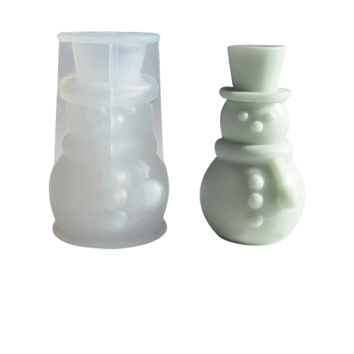 NNEOBA 3D Christmas Snowman Candle Silicone Mold