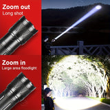 NNETM Super Bright LED Flashlight Rechargeable Torch