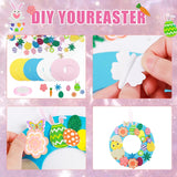 NNETM 8pcs DIY Easter Wreath Craft Kit Bunny Egg Set