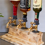 NNETM Three-Way Whiskey Decanter Tap Dispenser with Handle