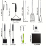 NNETM Stainless BBQ Grill Tool Set with Thermometer (26pcs)