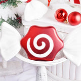 NNEOBA 4PCS Large Red Candy Cane Christmas Ball Ornaments