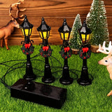 NNEOBA Christmas Mini Street Light Models 4-Piece