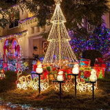 NNEOBA Snowman Solar Christmas Lights Outdoor Lawn Decorations