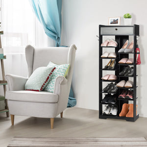 NNECW 13-tier Vertical Shoe Rack with Removable Drawer