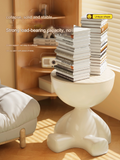 NNETB Cream White Creative Storage Side Table - 41cm Height