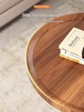 NNETB Nordic Walnut Double-Layer Coffee Table