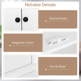 NNECW 4 Door Kitchen Pantry with 6-Tier Shelves for Dining Room-White