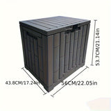 NNETM Outdoor Storage Box Lockable Plastic Deck Organizer