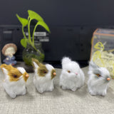 NNETM Classic Easter Bunny Decoration Battery-Free Traditional Style