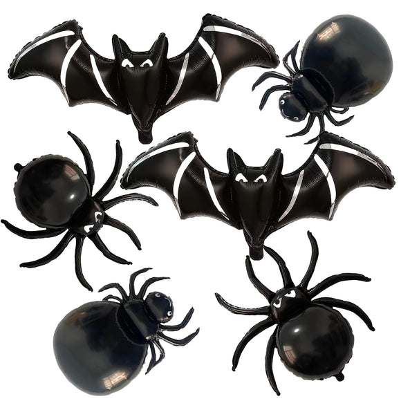NNETM Halloween Spider Bat Balloon Set (6pcs)