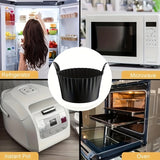 NNETM 6pcs Black Silicone Air Fryer Baking Cups Non-Stick Kitchen Molds