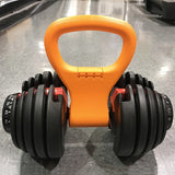 NNETM 1pc Fitness Adjustable Kettlebell Grip - Portable Weightlifting Handle(Orange)
