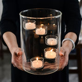 1pc European-style Extra Large Glass Candle Holder, Candlelight Dinner Decorative Ornament, Creative Candle Holder Candle, Round Hurricane Glass Candle Holder, Oil Lamp Windproof Candle Holder, Home Decor Candlelight Dinner Gift, Etc.