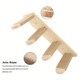 NNETM Paws & Play: Elevated Wooden Cat Climbing Shelf